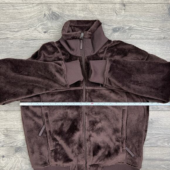 The North Face Jacket Size Medium Womens Luxe Osito Full Zip Coal Brown $130 - Picture 4 of 11